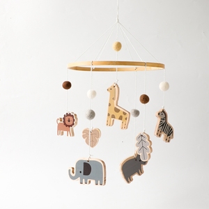 <span class=keywords><strong>Mobile</strong></span> de <span class=keywords><strong>lit</strong></span> bébé en bois Safari avec support de bras, fait main, animaux de la <span class=keywords><strong>jungle</strong></span>, support en bois de hêtre naturel pour chambre d'enfant - Product Image 5