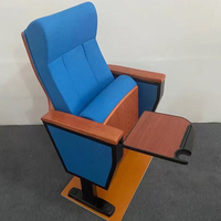 Sillas de Auditorio Plegables Giratorias Modernas y Ecológicas, con Tableta de Escritura, Asientos de Madera para Teatro y Cine, Muebles de Teatro, Venta al Por Mayor de Fábrica