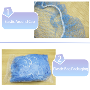 Usine <span class=keywords><strong>alimentaire</strong></span> Nylon élastique Industries protection Sécurité <span class=keywords><strong>Cheveux</strong></span> Cap Jetable Polyester Hairnet - Product Image 3