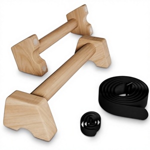ArtSport Barras Paralelas Ergonómicas de Madera para Flexiones, Entrenamiento de Calistenia, Uso en Interiores y Exteriores - Product Image 3