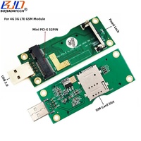 Adaptateur sans fil USB 2.0 Type-A vers Mini PCI-E MPCIe avec 1 emplacement pour carte SIM pour module modem 3G 4G LTE WWAN GSM en stock