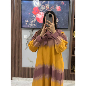 เดรสยาวทรงโคลช ผ้าเครปพรีเมียม เบาสบาย ระบายอากาศดี ไร้ตะเข็บ เหมาะสำหรับฤดูร้อนและฤดูใบไม้ร่วง ดีไซน์ผูกด้านข้าง สวยสง่า พลิ้วไหว สำหรับผู้หญิง - Product Image 6