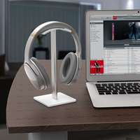 Nouveau support de casque d'abeille support de casque support d'écouteur noir blanc avec barre de support en aluminium appui-tête Flexible ABS Base solide