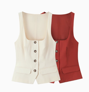 Mode boutonné <span class=keywords><strong>sans</strong></span> manches femmes hauts <span class=keywords><strong>de</strong></span> bureau hauts <span class=keywords><strong>de</strong></span> bureau pour le <span class=keywords><strong>travail</strong></span> femmes hauts et chemisiers - Product Image 1