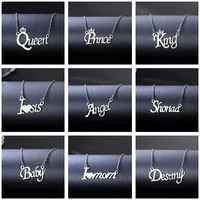 Collar con Nombre Personalizado, Acero Inoxidable, Chapado en Oro de 18K, Colgante con Letra Inicial, Cadena Personalizada, Gargantilla, Joyería Personalizada