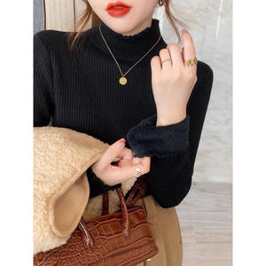 <span class=keywords><strong>เสื้อ</strong></span>เบสบอลบุผ้ากำมะหยี่บุขนด้านในสำหรับผู้หญิง สไตล์หรูหรา ให้ความรู้สึกอบอุ่นดุจไม้ สำหรับฤดูใบไม้ผลิและฤดูใบไม้ร่วง พร้อมปกกึ่งสูงสำหรับฤดูหนาว - Product Image 2