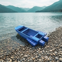 Bateau modulaire pliable en PE pour l'inspection des bassins et le sauvetage en eaux vives, transportable sur toit de voiture, anti-rayures, faible résistance au vent