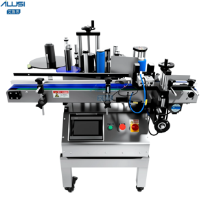 Machine d'étiquetage automatique de table pour bouteilles d'huiles essentielles, bouteilles rondes en plastique, pots en verre et boîtes en plastique - Product Image 1