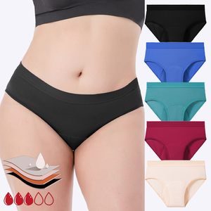 Fournisseurs de sous-vêtements en bambou imperméables, culottes <span class=keywords><strong>menstruelles</strong></span> pour femmes, absorption des règles, culotte menstruelle - Product Image 1