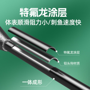 ตะขอเบ็ดตกปลา Aohu Qiaofeng แบบหัวตะกั่ว 50 ชิ้น เคลือบเทฟลอน ป้องกันการติดขัด ตกปลาในน้ำจืด - Product Image 5