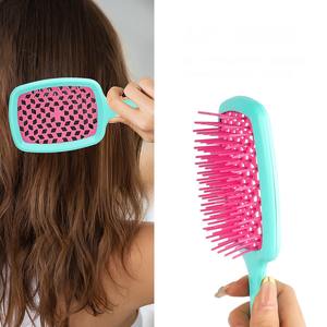 Peine de masaje ahuecado, cabeza de piel de pelo, meridianos para hombres y mujeres, cepillo de pelo desenredante hueco y esponjoso - Product Image 2