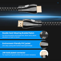 Câble HDMI 2.0 tressé haute vitesse 18 Gbps 0,5 m 1 m 1,5 m 1,8 m 2 m 5 m Câble HDMI 4K