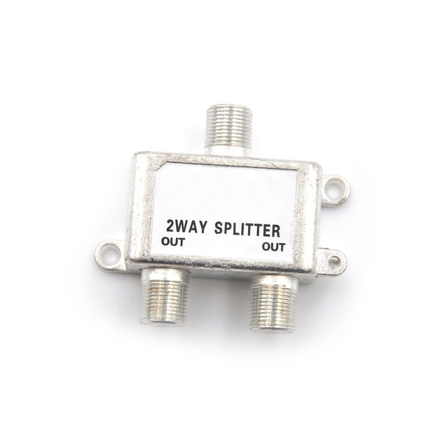 Sat 2 Way Satellite Splitter Coaxial Cable Splitter 5-1000 mhz CATV Indoor RF Cable TV Splitter