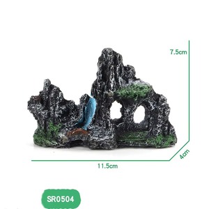 소형 석가산 모형 레진 석가산 아쿠아스케이프 수족관 장식 소품 시뮬레이션 - Product Image 4
