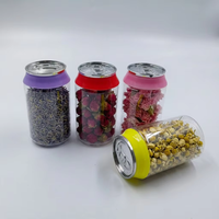 Boîte en plastique pour soda, pot en plastique PET, boîte pour bonbons gélifiés, 3,5 g, 7 g, mini-boîte en plastique pour soda avec bouchon coloré