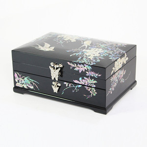 Cofanetto Portagioie in Legno Intarsiato di Lusso con Madreperla e Intarsi Luminosi, Cornice Unica, Regalo Esclusivo, Decorazione per la Casa - Product Image 5