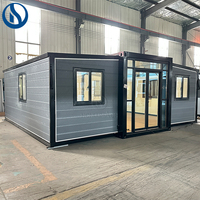 Fournisseur de luxe de maisons pliables, conteneurs extensibles de 20 pieds et 40 pieds, maisons conteneurs avec 2, 3 ou 4 chambres, villa préfabriquée en conteneurs