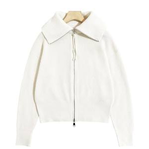 أزياء نسائية بأزرار كارديجان محبوكة كبيرة الحجم مزدوجة-معطف محبوك بياقة مدورة من الكشميرية لفصل الشتاء البارد - Product Image 4