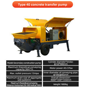 Bomba de Concreto Portátil Mini Personalizable ZLIN con Motor Diésel, Productividad de 20 M/H, Alcance Vertical de 80 m para Transporte de Concreto a Pequeña Escala - Product Image 5