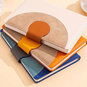 Nouveau produit 2026 – Carnet à couverture rigide en cuir PU A5, design color-block, agenda de haute qualité, impression UV, personnalisation du logo - Product Image 2