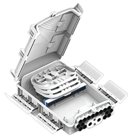 Boîtier de distribution de fibre optique FTTH extérieur étanche IP65 à 24 cœurs avec adaptateur SC/LC, prise en charge du répartiteur PLC, montage mural