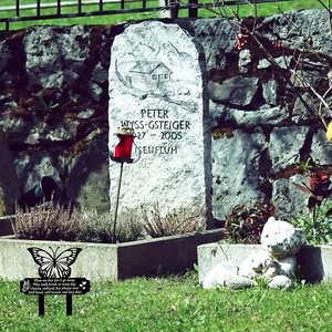 Acryl Schmetterling Garten Säule Outdoor Grab Dekoration <span class=keywords><strong>Memorial</strong></span> Plakette für Human Cemetery Ornamental Column Ornament - Product Image 6