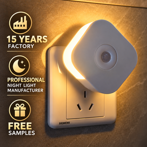 Lampe murale LED à capteur de lumière OEM, prise carrée, éclairage latéral, veilleuse automatique crépuscule-aube, blanc chaud pour chambre à coucher - Product Image 6