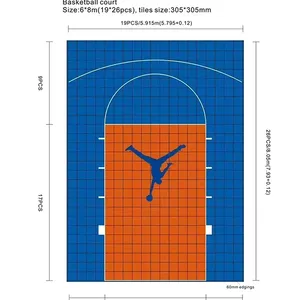 Basket 18 colori Standard tutti i campi sportivi utilizzano cortile per uso interno ed esterno 20*25 piedi vari