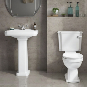 Ensemble de toilettes en céramique traditionnelles Jamban à double chasse, deux pièces, avec vidange horizontale, montage au sol, pour salle de bain domestique - Product Image 6