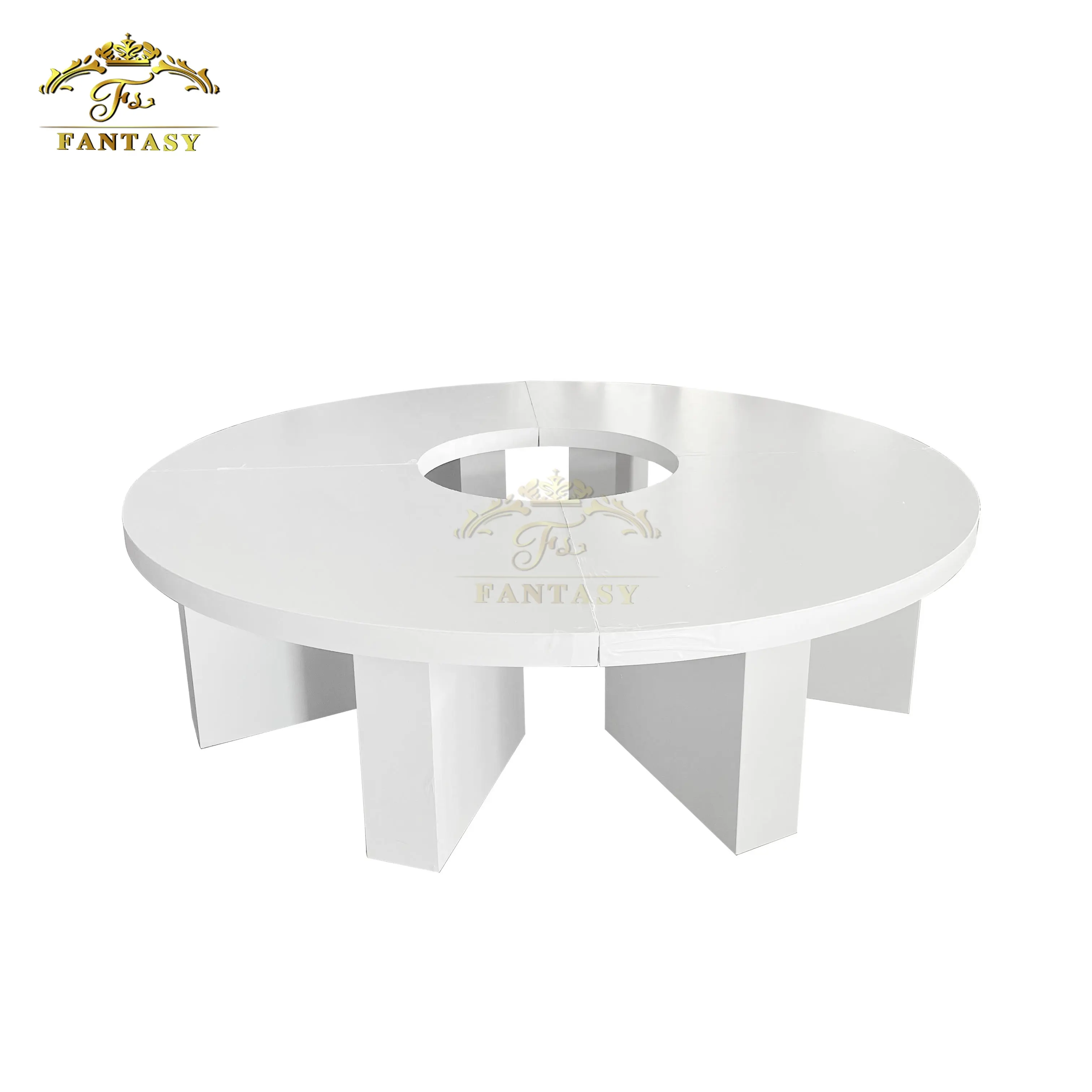 Tavolo e sedie da festa per bambini con piano in acrilico bianco di alta qualità