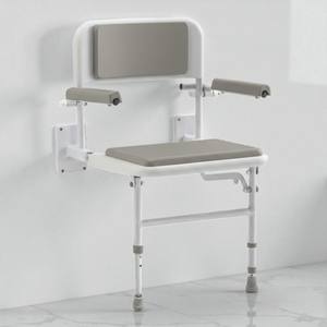 OEM & ODM Rust-Proof Aluminum Bathroom Safety Equipment Folding <b>Stool</b> Wall-Mounted <b>Seat</b> with Legs Customized Color Class I - Product Image 1