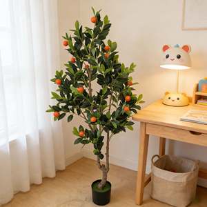 Citronnier Artificiel Style Nordique pour Décoration Intérieure Salon Plante en <span class=keywords><strong>Pot</strong></span> Vert <span class=keywords><strong>Orange</strong></span> - Product Image 1