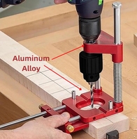Localisateur de perceuse pour le travail du bois, en acier inoxydable et alliage d'aluminium, Portable, 1 pièce