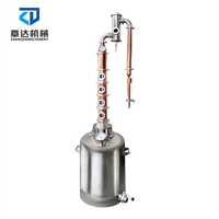 Appareil de distillation Moon Shine T2, colonne de distillation en cuivre, plaque à bulles avec reflux Procap