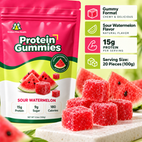 Gummies protéinés OEM, protéines de lactosérum, acides aminés essentiels, gummies EAA, créatine monohydrate, sans sucre, collation protéinée de lactosérum