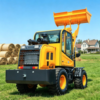 Mini-chargeur de haute qualité avec moteur diesel, chargeur multifonctionnel hydraulique sur roues, chargeur frontal agricole et forestier