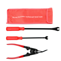 Kit de 3 outils de démontage et de réparation pour garnitures de portières de voiture, pinces de retenue et outils à main