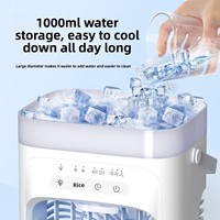 Nouveau Refroidisseur d'Air Évaporatif Portable de Bureau pour l'Été, Ventilateur Climatiseur Rapide avec Fonction Glace pour Maison, Chambre et Extérieur