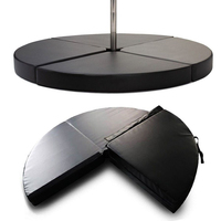 Tapis de pole dance, tapis de sécurité rond pliable, tapis de protection imperméable en cuir antidérapant et absorbant les chocs pour la pole dance
