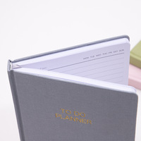 Tissu relié couverture rigide cahier planificateur bloc-notes agendas professionnels plaine jolie Composition coton personnalisé A4 imprimé