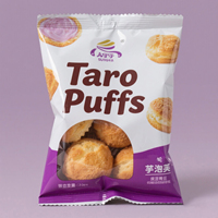 Scellage au dos Premium Impression personnalisée Chips réutilisables Cookie Bread Puffs Sweet Gummies Emballage Pochette plate refermable Sac en mylar