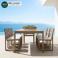 Ensemble de table et de chaises d'extérieur modernes, ensemble de meubles de jardin de luxe, chaises de salle à manger pour cour, meubles de jardin modernes