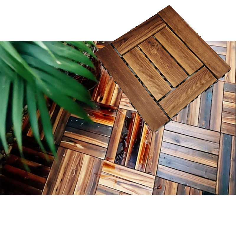 Piastrelle Per Esterno In Legno Di Acacia 30x30 Cm - Set Da 10 Pezzi Per Giardino E Terrazza - Foto 8