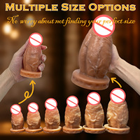 Nueva llegada Big Devil Dildo pene agrandado silicona suave hombre mujer masturbación juguete para el desarrollo Anal Fisting productos sexuales
