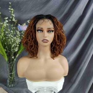 Kemy Tổng Hợp Bện Mở Rộng 4*4 Ren Tóc Giả Châu Phi Giả Locs Bện Glueless Tổng Hợp Crochet Bện Tóc Giả Cho Phụ Nữ Da Đen - Product Image 1