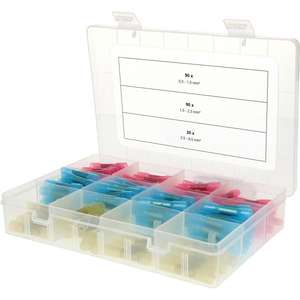 KS TOOLS - 970.0790 Assortiment de connecteurs à bout rétractables, 0.5 mm² - 6.0 mm² (200 pcs) - EAN 4042146770047 ELEMENTS POUR FIXATION - Product Image 1