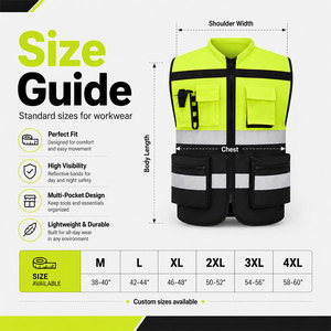 Chaleco <span class=keywords><strong>de</strong></span> <span class=keywords><strong>Seguridad</strong></span> Reflectante ANSI Clase 2 con Logotipo Personalizado, Multibolsillos, para Construcción, con Tiras Reflectantes, Ropa <span class=keywords><strong>de</strong></span> <span class=keywords><strong>Trabajo</strong></span> <span class=keywords><strong>de</strong></span> Alta Visibilidad - Product Image 5