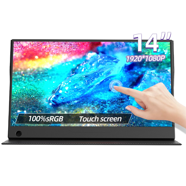 Eimio 1920x1080 14 Inch Touchscreen Portable Monitor Ultra-Thin External Display for Presentation