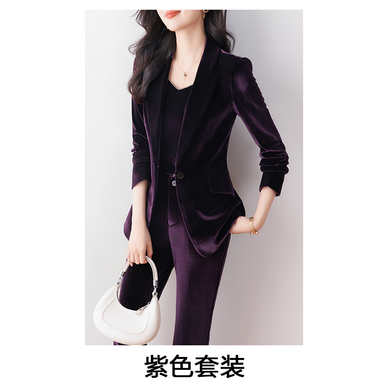purple suit