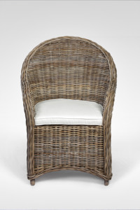 Sillón de mimbre de ratán clásico contemporáneo para sala de estar moderna al aire libre para uso en el hogar, apartamento o parque de ocio - Product Image 6